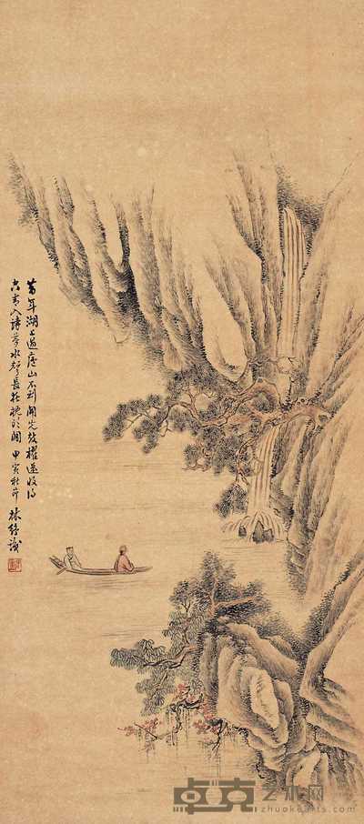 林纾 甲寅（1914年）作 游赤壁图 轴 81.5×36.5cm